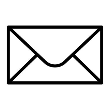 Zarf Vektör Satır Simgesi Tasarımı