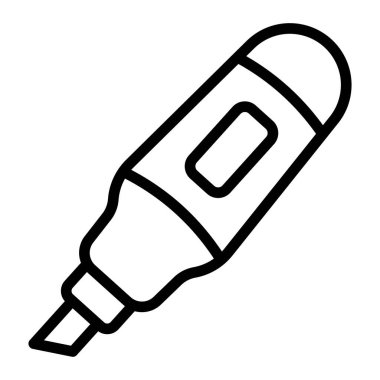 Vurgulayıcı Vektör Satır Simgesi Tasarımı