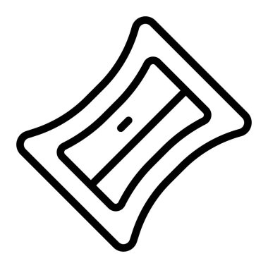 Kalem Keskinleştirici Vektör Satır Simgesi Tasarımı