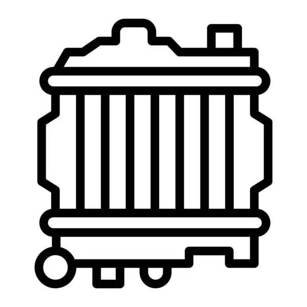 Radyatör Vektör Satır Simgesi Tasarımı