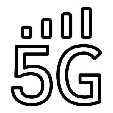 5G Vektör Satırı Simgesi