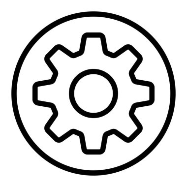 dişli vektör çizgisi simgesi