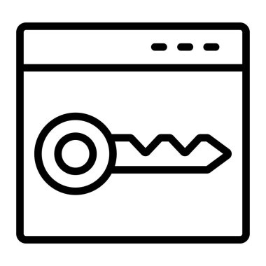 Anahtar vektör satırı simgesi