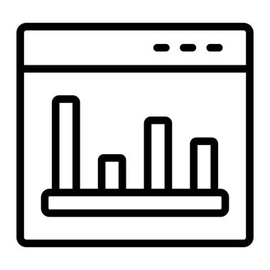 İstatistik vektör satırı simgesi