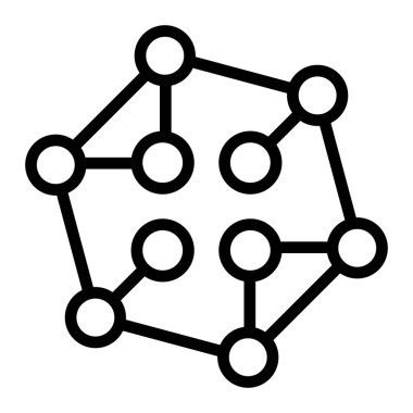 Nanoparticle Vektör Satır Simgesi Tasarımı