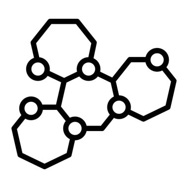 Nanostructure Vektör Satır Simgesi Tasarımı