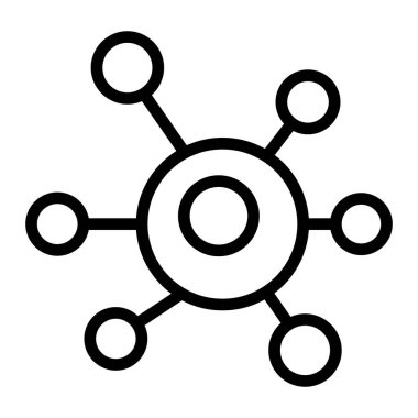 Atom Vektör Satır Simgesi Tasarımı