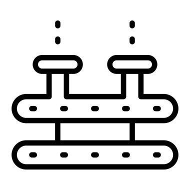 Nanofabrikasyon Vektör Satır Simgesi Tasarımı