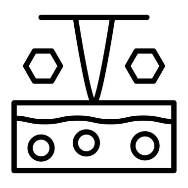 Nanoölçekli Resim Vektörü Satırı Simgesi Tasarımı