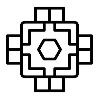 Nanosensör Vektör Satır Simgesi Tasarımı