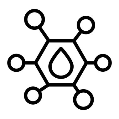 Nanofluidics Vektör Satır Simgesi Tasarımı