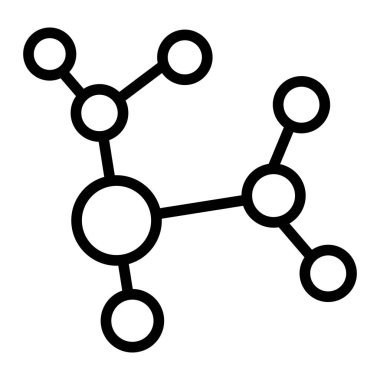 Nanoelektromekanik Sistemler (NEMS) Vektör Satır Simgesi Tasarımı
