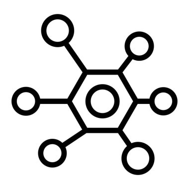 Nanokristal Vektör Satır Simgesi Tasarımı