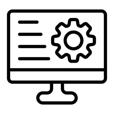 Web sitesi Desteği Vektör Satırı Simgesi Tasarımı