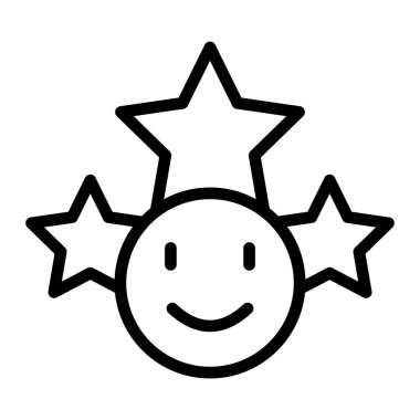 İyi Gözden Geçirme Vektör Satırı Simgesi Tasarımı