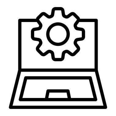 Not Defteri Desteği Vektör Satırı Simgesi Tasarımı