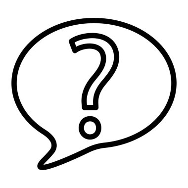 Soru Vektörü Satır Simgesi Tasarımı