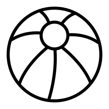 Top Vektör Satırı Simge Tasarımı