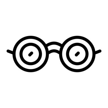 Güneş Gözlüğü Vektör Satırı Simge Tasarımı