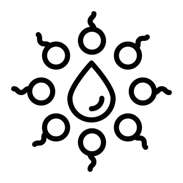 Nanoemülsiyon Vektör Satır Simgesi Tasarımı