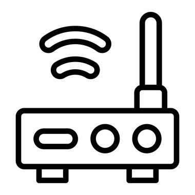 Wifi Yönlendirici Satır Simgesi Tasarımı