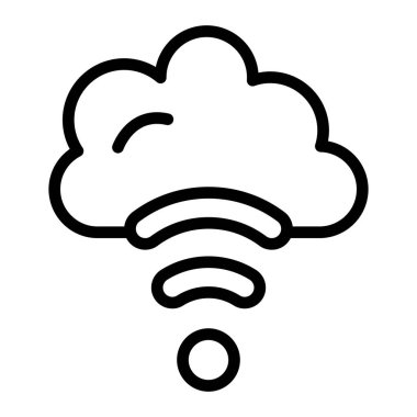 IOT Vektör Satır Simgesi Tasarımı