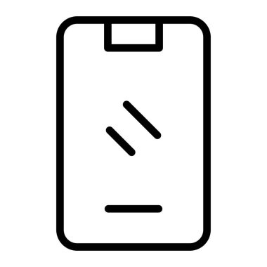 Akıllı Telefon Vektör Satır Simgesi Tasarımı
