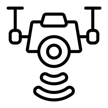 Drone Vektör Satır Simgesi Tasarımı