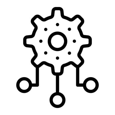 Otomasyon Vektör Satır Simgesi Tasarımı