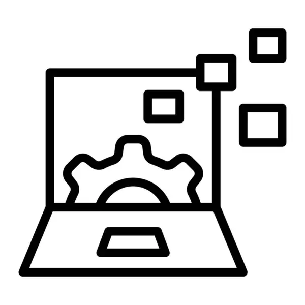 Teknoloji Vektör Satırı Simge Tasarımı