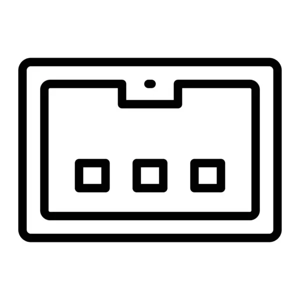 Tablet Vektör Satır Simgesi Tasarımı