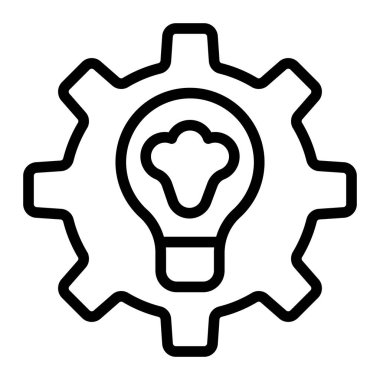 İnovasyon Vektör Satır Simgesi Tasarımı