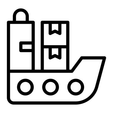 Lojistik Vektör Satır Simgesi Tasarımı