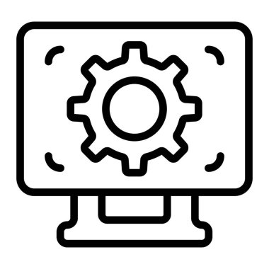 Otomasyon Vektör Satır Simgesi Tasarımı