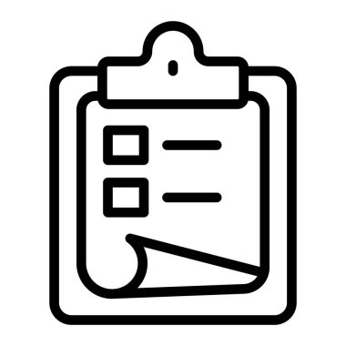 Kontrol Listesi Vektör Satır Simgesi Tasarımı