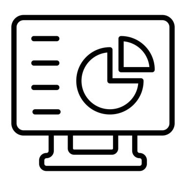 Sunum Vektör Satırı Simgesi Tasarımı