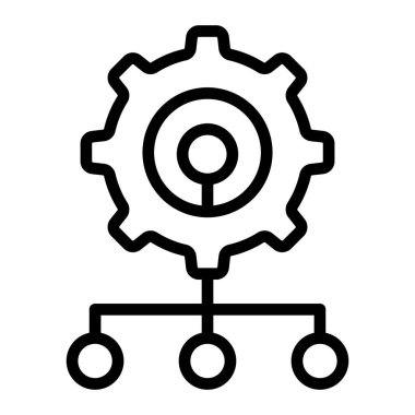 Algoritmalar Vektör Satır Simgesi Tasarımı