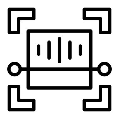 Konuşma Tanıma Vektörü Satır Simgesi Tasarımı