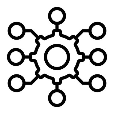 Otomatik Sistem Vektör Satırı Simge Tasarımı