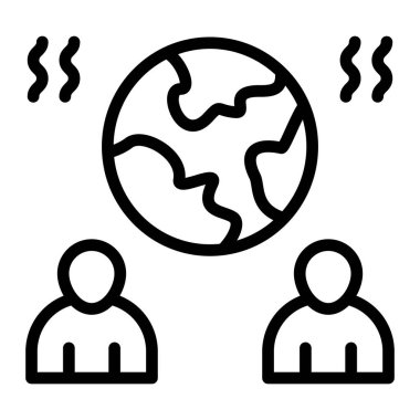 Küresel Isınma Tartışma Hattı Simgesi Tasarımı