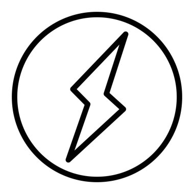 Şimşek Çizgisi Simgesi Tasarımı