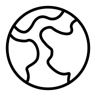 Dünya Çizgisi Simgesi Tasarımı