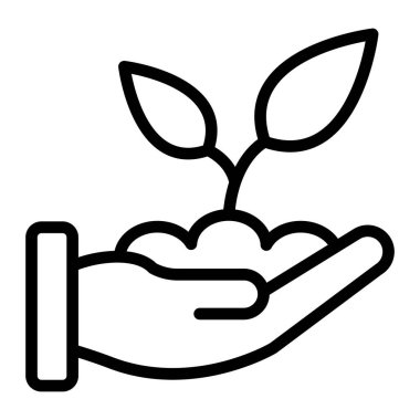 Sürdürülebilir Tarım Çizgisi Simge Tasarımı