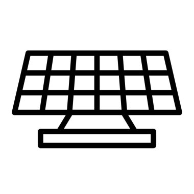 Güneş Paneli çizgi simgesi tasarımı