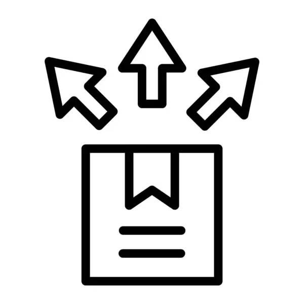 Dağıtım Vektör Satırı Simgesi Tasarımı