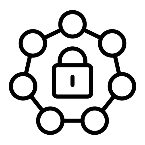 Güvenlik Vektörü Satır Simgesi Tasarımı