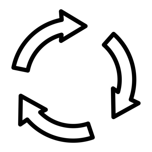 Recycling Line Icon Design