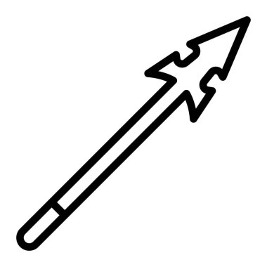 Spear Line Icon Design clipart