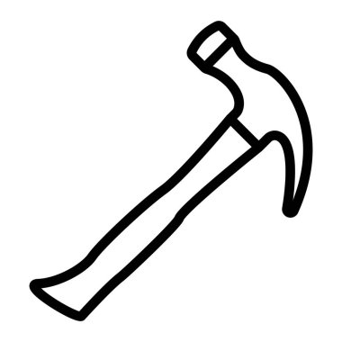 Çekiç çizgisi simgesi tasarımı