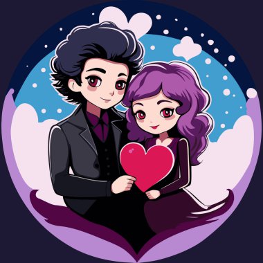 Kalpli sevimli bir çift.